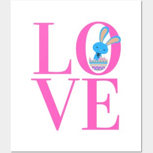 Easter love Bunny Posters and Art